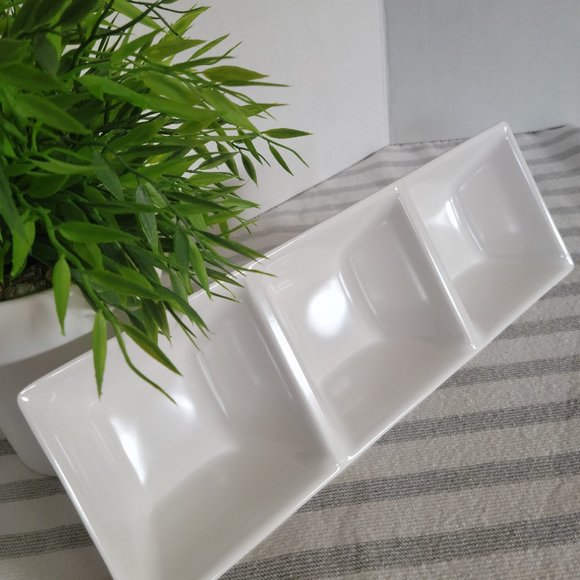 Crate and Barrel Divided Melamine Serving Tray - Picture 2 of 9